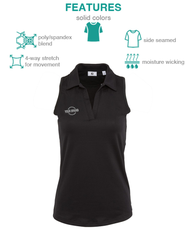 Women’s Racerback Performance Golf Tank Polo by FootJoy®