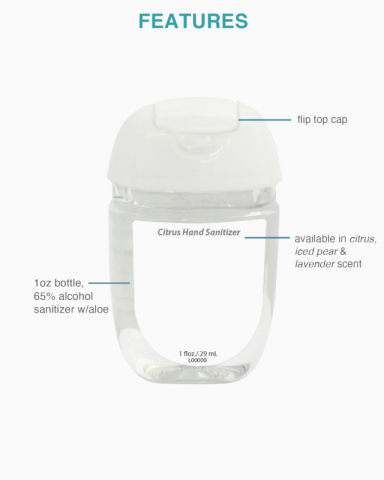 1 oz. Hand Sanitizer Gel Pocket Bottle