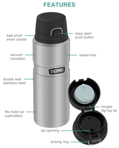 24 oz. Stainless King™ Direct Drink by Thermos®