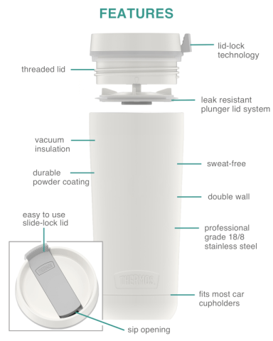 18 oz. Guardian Stainless Steel Tumbler by Thermos®