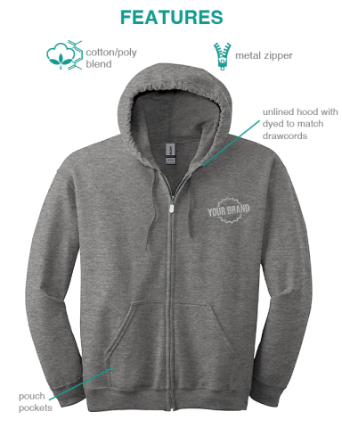 Heavy Blend™ Full-Zip Hooded Sweatshirt by Gildan®