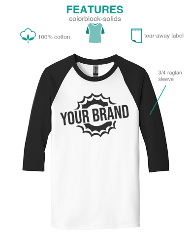 Heavy Cotton™ 3/4-Sleeve Raglan T-Shirt by Gildan®