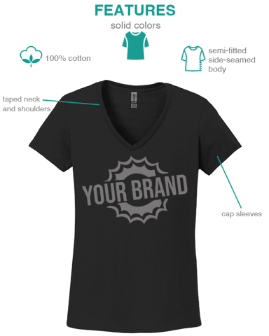 Ladies Heavy Cotton™ 100% Cotton V-Neck T-Shirt by Gildan®