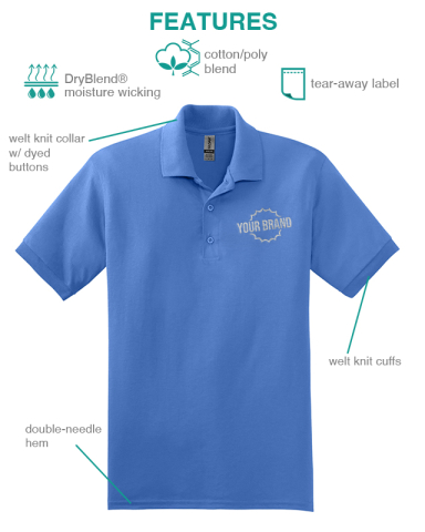 DryBlend® 6-Ounce Jersey Knit Sport Shirt by Gildan®