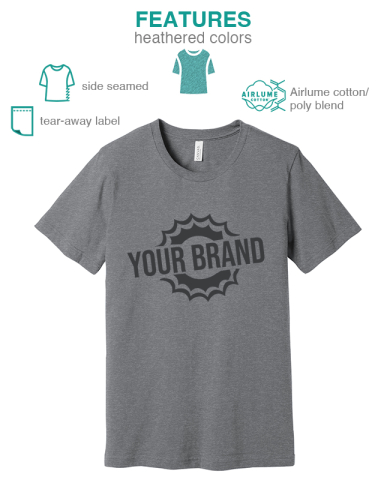 Unisex Heather CVC Short Sleeve Tee by BELLA+CANVAS ®