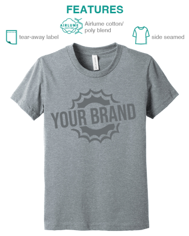 Youth Heather CVC Tee by BELLA+CANVAS®