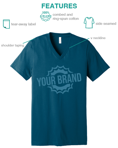 Unisex Jersey Short Sleeve V-Neck Tee by BELLA+CANVAS®