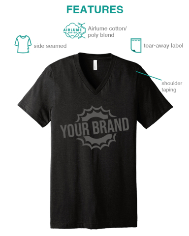 Unisex Heather CVC V-Neck Tee by BELLA+CANVAS®