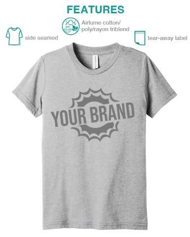 Youth Triblend Short Sleeve Tee by BELLA+CANVAS®