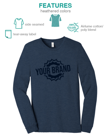 Unisex Heather CVC Long Sleeve Tee by BELLA+CANVAS ®