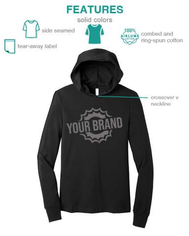 Unisex Jersey Long Sleeve Hoodie by BELLA+CANVAS®