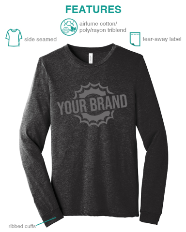 Unisex Triblend Long Sleeve Tee by BELLA+CANVAS®