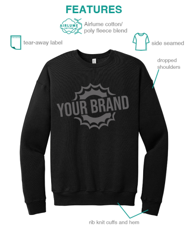 Unisex Sponge Fleece Drop Shoulder Sweatshirt by BELLA+CANVAS®