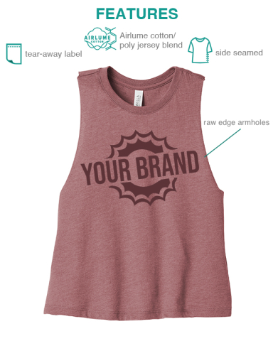 Women’s Racerback Cropped Tank by BELLA+CANVAS®