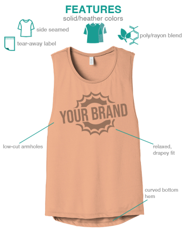 Women’s Flowy Scoop Muscle Tank by BELLA+CANVAS®