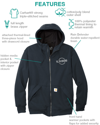 Midweight Thermal-Lined Full-Zip Sweatshirt by Carhartt®