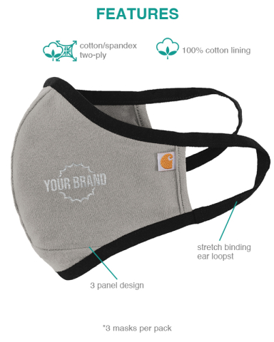 Cotton Ear Loop Face Mask (3 pack) by Carhartt®