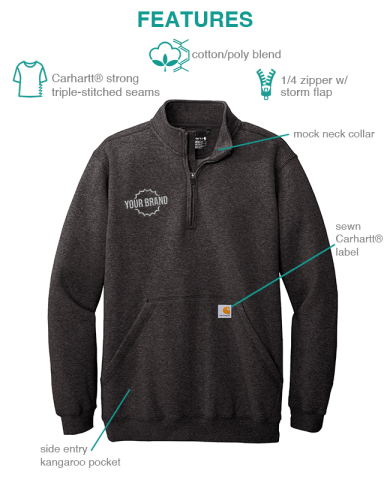 Midweight 1/4-Zip Mock Neck Sweatshirt by Carhartt®