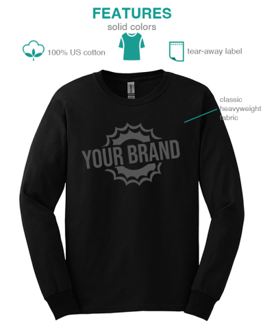 Ultra Cotton® 100% US Cotton Long Sleeve T-Shirt by Gildan®