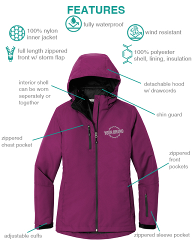 Ladies Vortex Waterproof 3-in-1 Jacket. by Port Authority®