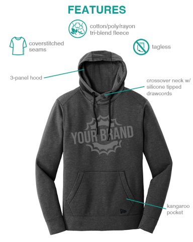 Tri-Blend Fleece Pullover Hoodie by New Era®