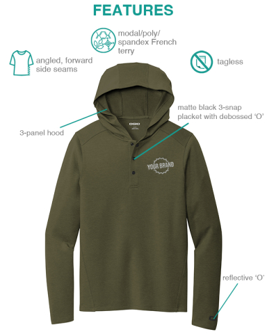 Luuma Flex Hooded Henley by OGIO®