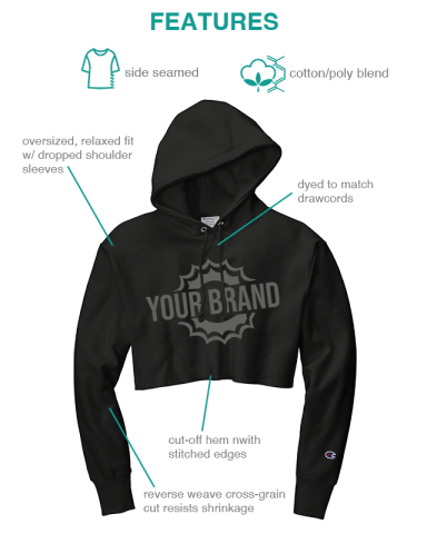 Women’s Cropped Cut-Off Hooded Sweatshirt Reverse Weave® by Champion®
