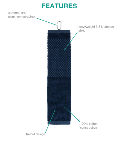 5.25 in. x 22 in. Scrubber Golf Towel