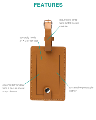 Pineapple Leather Luggage Tag