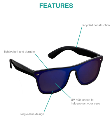 Samson Recycled Single-Lens Sunglasses