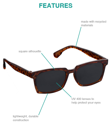 Ashley Recycled Square Sunglasses