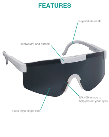 August Recycled Blade Sport Sunglasses