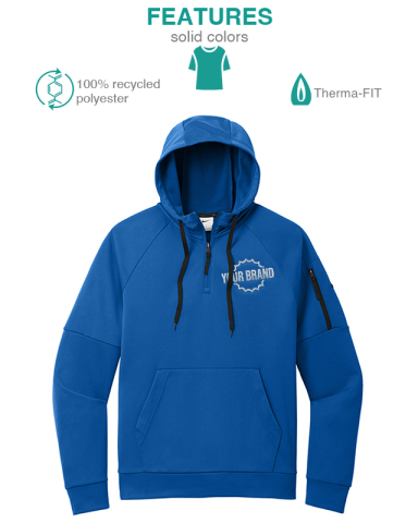 Therma-FIT Pocket 1/4-Zip Fleece Hoodie by Nike®