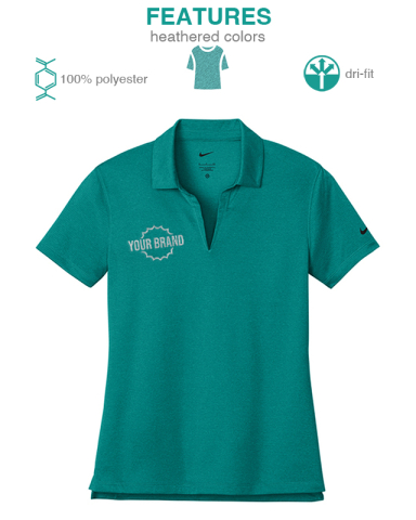 Women’s Dri-FIT Smooth Heather Polo by Nike®