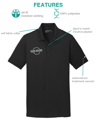 Dri-FIT Solid Icon Pique Modern Fit Polo by Nike®