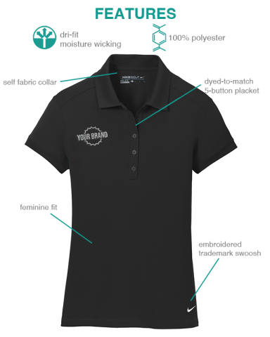 Women's Dri-FIT Solid Icon Pique Modern Fit Polo by Nike®
