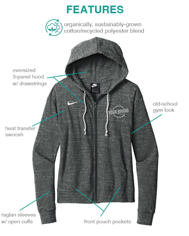 Women's Gym Vintage Full-Zip Hoodie by Nike®