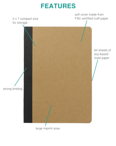 5 x 7 inch FSC® Mix Composition Notebook