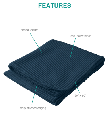 Ribbed Fleece Blanket