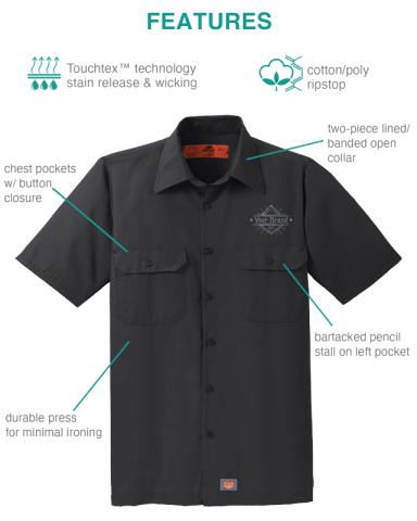 Short Sleeve Solid Ripstop Shirt by Red Kap®