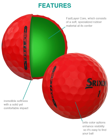 Soft Feel BRITE Golf Balls (3 Pack) by Srixon®