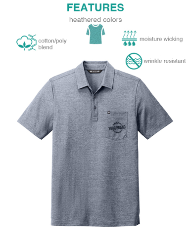 Oceanside Heather Pocket Polo by TravisMathew®