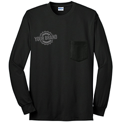 Ultra Cotton® 100% US Cotton Long Sleeve T-Shirt with Pocket by Gildan®