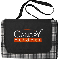 Extra Large Plaid Picnic Blanket Tote