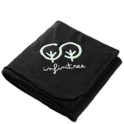 100% Recycled PET Fleece Blanket with RPET Pouch