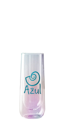 7.5 oz. Double Wall Glass Insulated Iridescent Stemless Flute by Asobu®