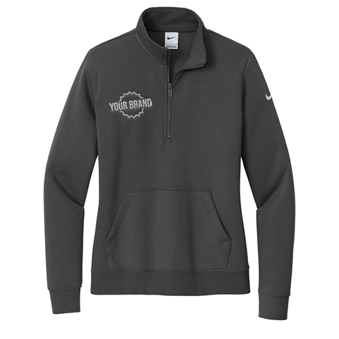 Women's Club Fleece Sleeve Swoosh 1/2-Zip by Nike®