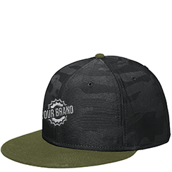 Camo Flat Bill Snapback Cap by New Era®