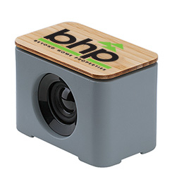 Tulare Eco-Friendly Cement & Bamboo Speaker and Wireless Charger