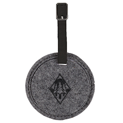 Juniper Recycled Felt Round Luggage Tag